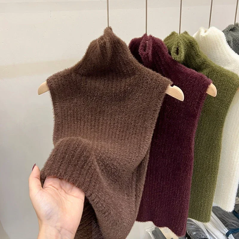 Phone Accessories On Top - Wholesale Mohair Turtleneck Sweater Vest Base