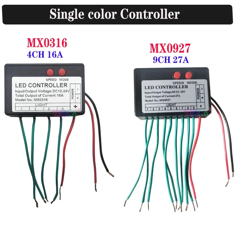 Led Flash Case - 4CH/9CH Single Color LED Strip Controller