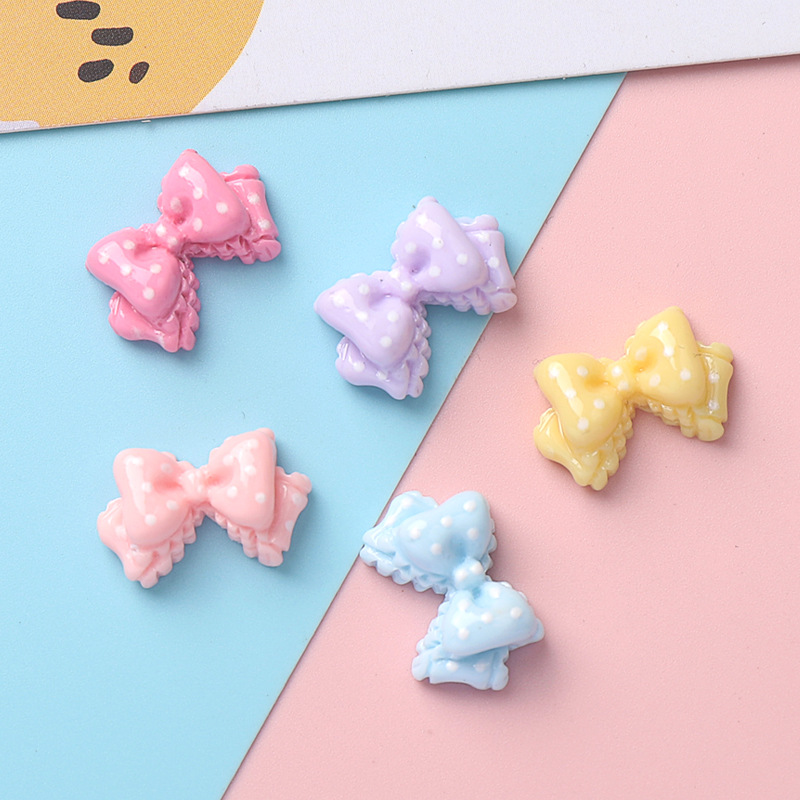10pcs Kawaii Pink Dot Bow DIY  - Phone Accessories Clipart ulasan dan harga