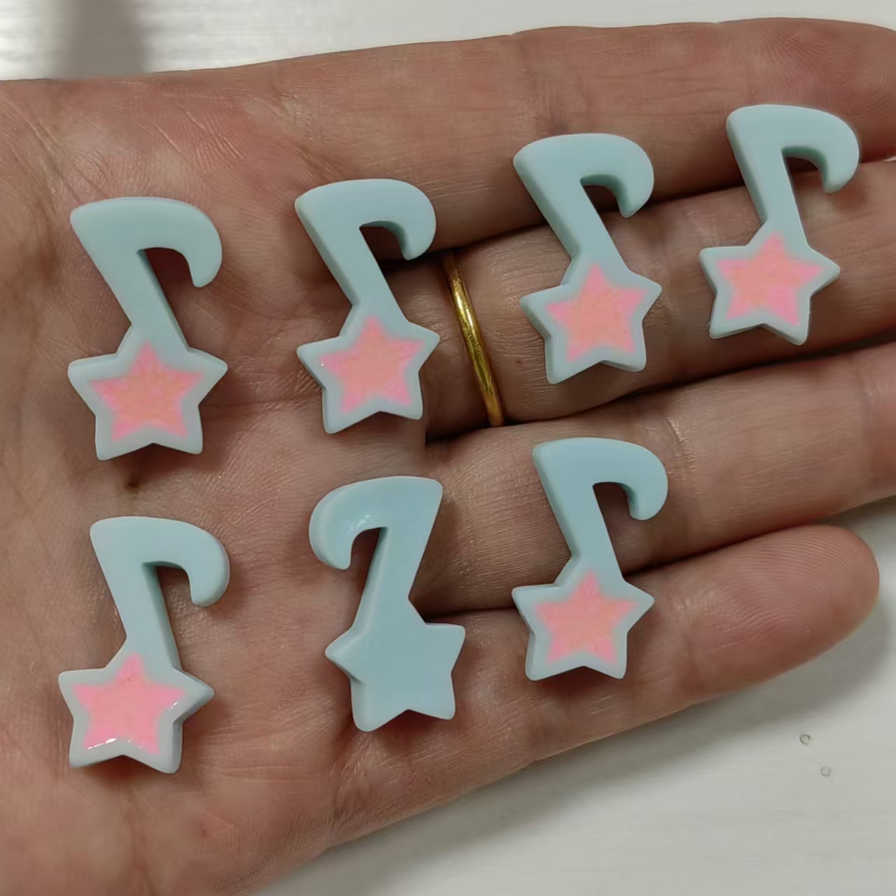 10Pcs Resin Star Music Eight N - Phone Accessories Clipart ulasan dan harga