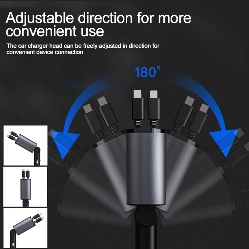 Car Charger Adaptor 120W Fast  - Usb Data Cable ulasan dan harga